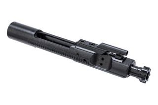 Nitride finished AR-15 bolt carrier group, black.